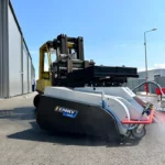 Forklift sweeper collector